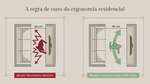 imagem espaço de circulação sala de estar
